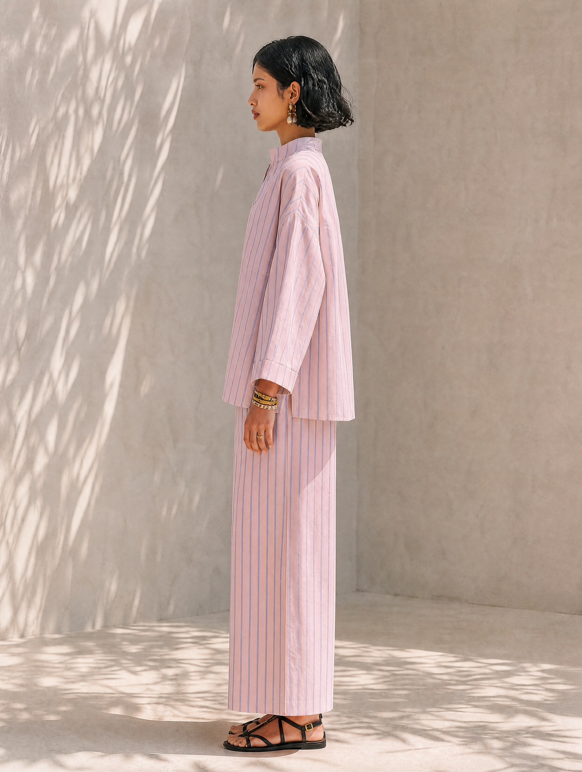 Mallory | Striped Wide-Leg Two-Piece Set