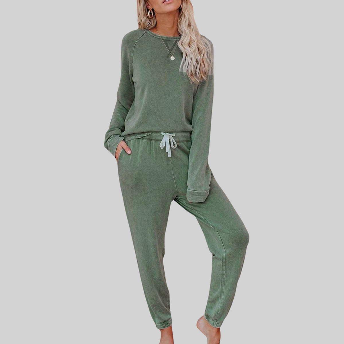 Jocelyn™ - Casual Long Sleeve and Sweatpants Set