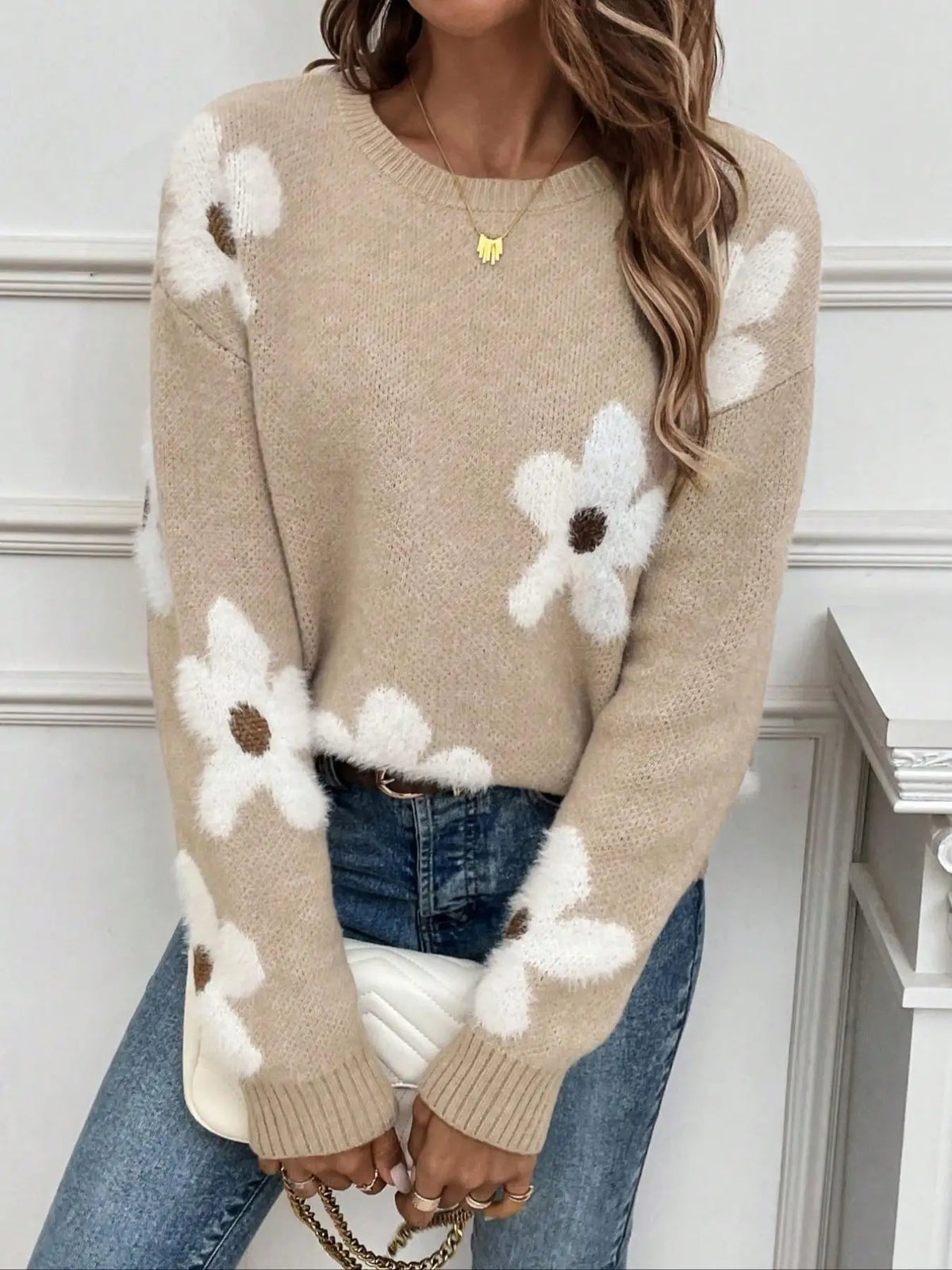 Daisy | Floral Bloom Knit Sweater