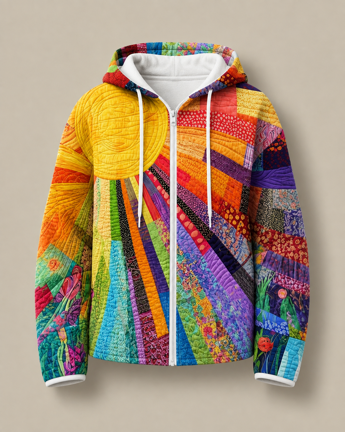 Rhealyn | Sunshine Print Zip Hoodie