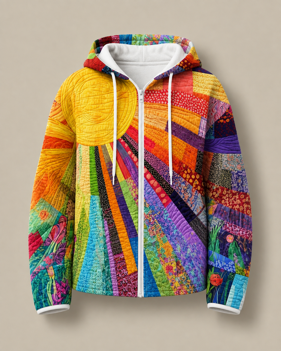 Rhealyn | Sunshine Print Zip Hoodie